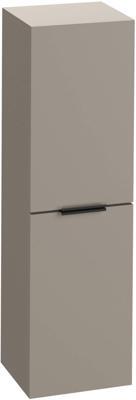 Saqu Lima halfhoge kast met mat zwarte greep 35x32x120cm mat greige