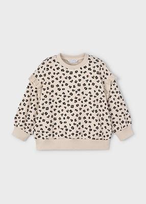 Mayoral winter sweater meisjes - zand - ruffle mouw