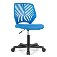 Bureaustoel voor Kinderen Armloze Kinderbureaustoel Draaistoel in Hoogte Verstelbaar Draaistoel ZonderArmleuning 54 x 54 x 77-89 cm