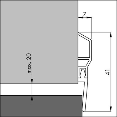 Dorpelstrip pvc pds-wt