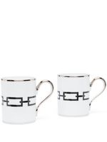 GINORI 1735 lot de 2 tasses Catene en porcelaine - Blanc - thumbnail