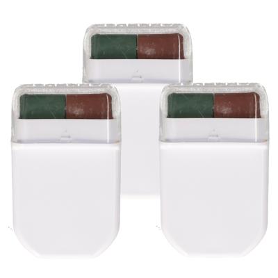 Camouflage army/leger schmink stift - 3x stuks - bruin/groen - waterbasis - Militairen