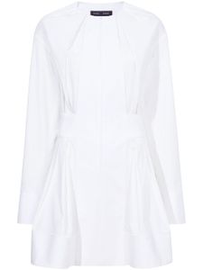 Proenza Schouler robe courte en popeline à design plissé - Blanc