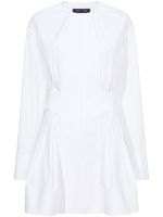 Proenza Schouler robe courte en popeline à design plissé - Blanc - thumbnail