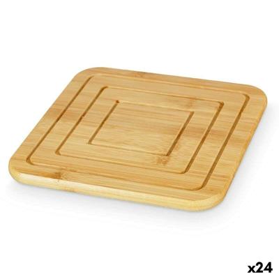 Placemat Kinvara 896 896 Natuurlijk Bamboe Vierkant 19 x 1 x 19 cm 18,7 x 1 x 18,7 cm (24 Stuks)