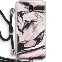 Roze stroom: Samsung Galaxy J7 (2017) Transparant Hoesje met koord
