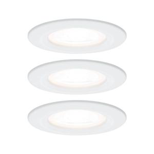 Paulmann Inbouwlamp voor badkamer Set van 3 stuks 19.5 W Wit (mat)