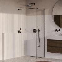 BRAUER Oblivion Inloopdouche - 50x200cm - glascoating - helder glas - geborsteld gunmetal PVD GS-OBI1H50200GM