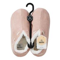Spaanse sloffen/pantoffels - dames - oudroze - polyester - zachte voering