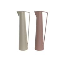Vaas DKD Home Decor 15 x 11 x 45 cm Beige Roze Ijzer (2 Stuks)