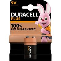 Duracell plus alkaline 100% 9v 6lr61 per stuk - thumbnail