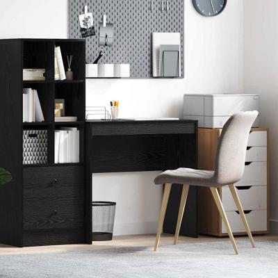 Bureau Zwart eiken 80 x 40 x 76 cm Bewerkt hout
