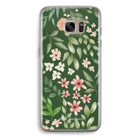 Botanical green sweet flower heaven: Samsung Galaxy S7 Edge Transparant Hoesje