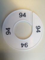 Maatring 9cm wit/zwart 94