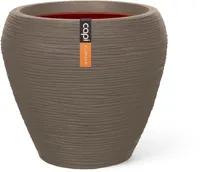 Capi nature rib nl bloempot tapered round 42x38 cm Taupe