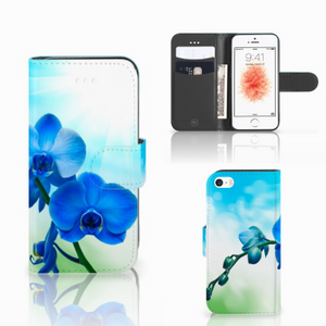 Apple iPhone 5 | 5s | SE Hoesje Orchidee Blauw - Cadeau voor je Moeder