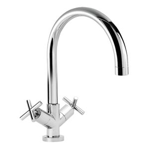 Keukenkraan Tres Bimax | Opbouw | 360° Draaibaar | Mengkraan | 2-knops | Rond | Chroom