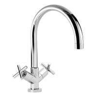 Keukenkraan Tres Bimax | Opbouw | 360° Draaibaar | Mengkraan | 2-knops | Rond | Chroom