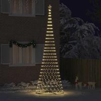 VidaXL Led kerstboom met 555 led met standaard warmwit 500 cm metaal