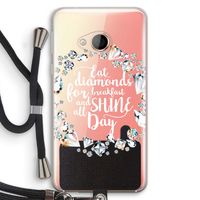 Diamonds: HTC U Play Transparant Hoesje met koord