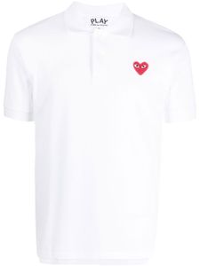 Comme Des Garçons Play polo à patch cœur brodé - Blanc