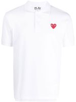 Comme Des Garçons Play polo à patch cœur brodé - Blanc