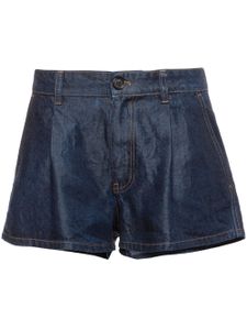 Miu Miu short à pinces en jean - Bleu