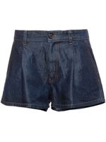 Miu Miu short à pinces en jean - Bleu