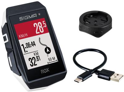 Sigma rox 11.1 evo gps zw/wit standaard stuurhouder + usb-c laadkabel