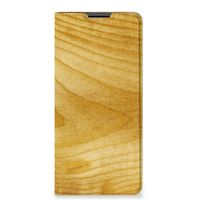 Motorola Edge 30 Pro Book Wallet Case Licht Hout