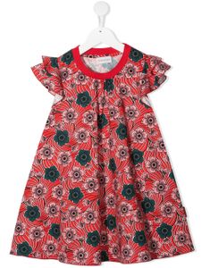 Moncler Enfant robe à fleurs - Rouge