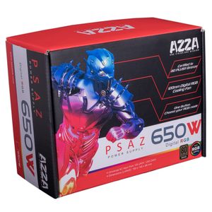 Azza PSAZ-650W(ARGB) power supply unit 20+4 pin ATX ATX Zwart