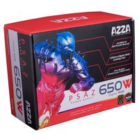 Azza PSAZ-650W(ARGB) power supply unit 20+4 pin ATX ATX Zwart - thumbnail