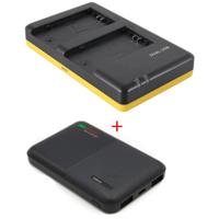 Powerpakket Deluxe: NP-FZ100 duo oplader + 5000mAh Powerbank voor 2 Sony accu's NP-FZ100