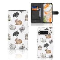 Telefoonhoesje | Met pasjeshouder | voor Google Pixel 9 | 9 Pro Konijntjes