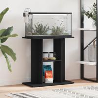 Aquariumstandaard 60x30x60 cm bewerkt hout zwart Aquariumstandaard 60x30x60 cm bewerkt hout zwart