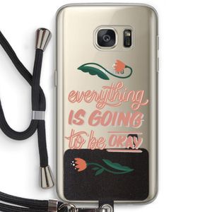 Optimistic flower girl: Samsung Galaxy S7 Transparant Hoesje met koord