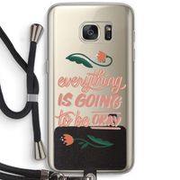Optimistic flower girl: Samsung Galaxy S7 Transparant Hoesje met koord