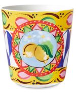 Dolce & Gabbana verre en porcelaine à imprimé Carretto - Jaune