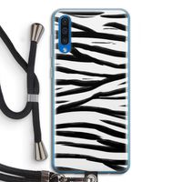 Zebra pattern: Samsung Galaxy A50 Transparant Hoesje met koord