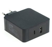USB Dual netadapter - USB-C en USB - ondersteunt USB-PD (Power Delivery) - 57W USB Dual netadapter - USB-C en USB - ondersteunt USB-PD (Power Delivery) - 57W