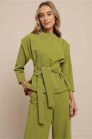 Studio Anneloes Hailey Twill Top 13475 T-shirt Lange Mouw 2900 Dark Lime