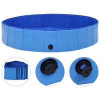 Hondenzwembad inklapbaar 160x30 cm PVC blauw - thumbnail