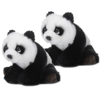 2x stuks wNF pluche pandabeer knuffel 15 cm