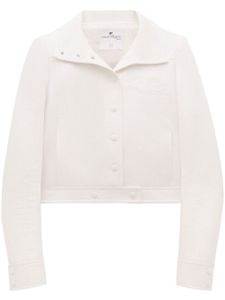 Courrèges veste crop à boutons pression - Blanc