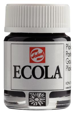 Ecola Plakkaatverf Fles 16 ml - Zwart 700