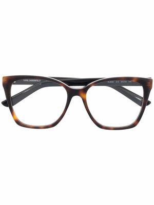 Karl Lagerfeld lunettes de vue à monture d'inspiration wayfarer - Noir