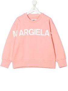 MM6 Maison Margiela Kids sweat à logo imprimé - Rose