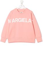 MM6 Maison Margiela Kids sweat à logo imprimé - Rose