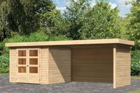 Woodfeeling | Tuinhuis Askola 3,5 met Overkapping 2,8, Zij- en Achterwand | Onbehandeld - thumbnail